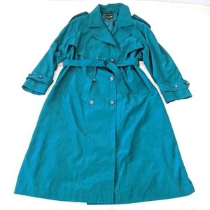 EMERALD GREEN Vintage Trench Coat